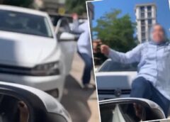İstanbul trafiğinde iki kadın karşı karşıya geldi! Araçtan fırladı uçan tekme attı